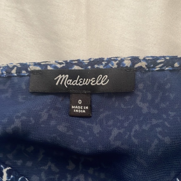 Madewell blue white blouse size 0 - Picture 2 of 3